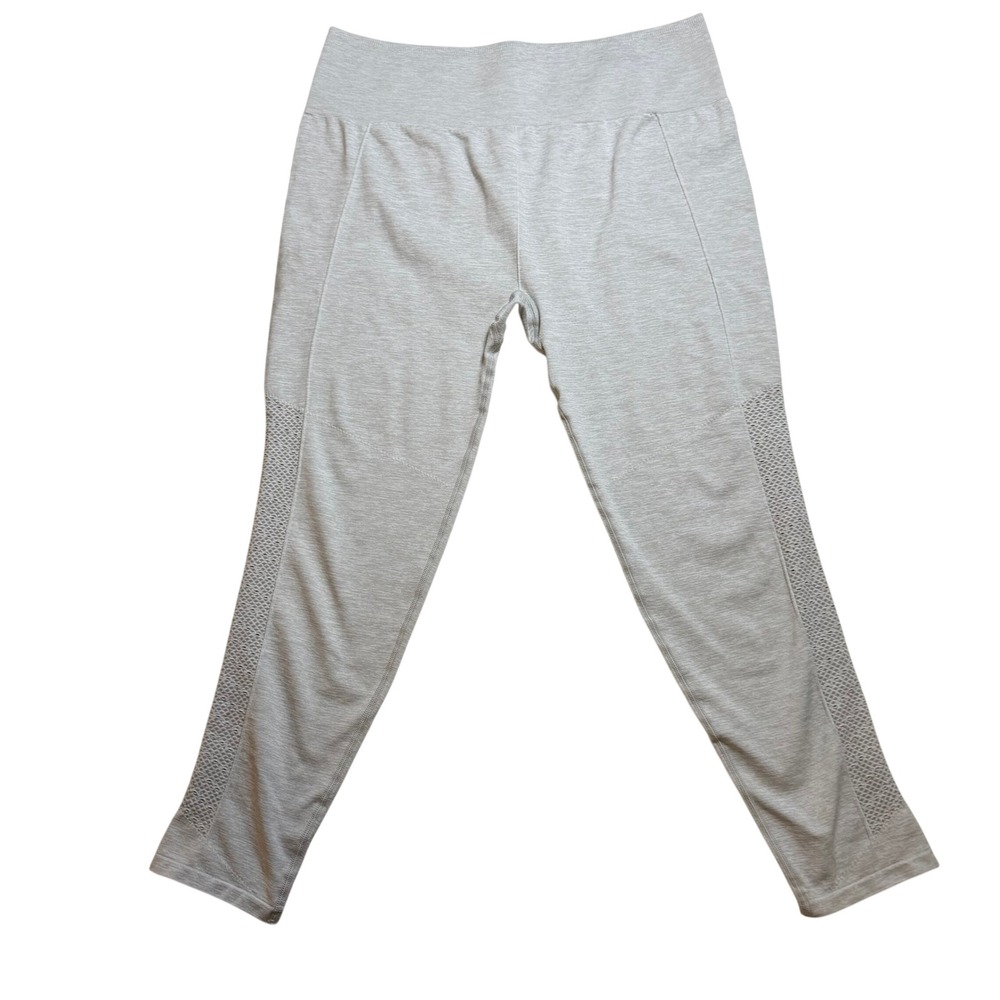 Fabletics Leggings Women XL Grey Mesh Pointelle Seamless LG1935205-0783-17060